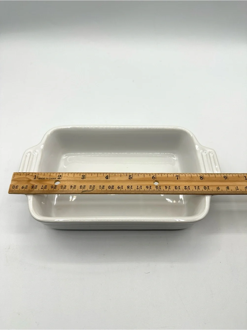 Le Creuset White Baking Dish. 7 x 5” Stoneware’s.